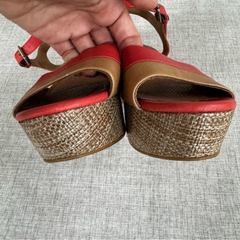 Corso Como leather platform‎ wedge ankle trap summer beachy size 10 - Picture 10 of 16